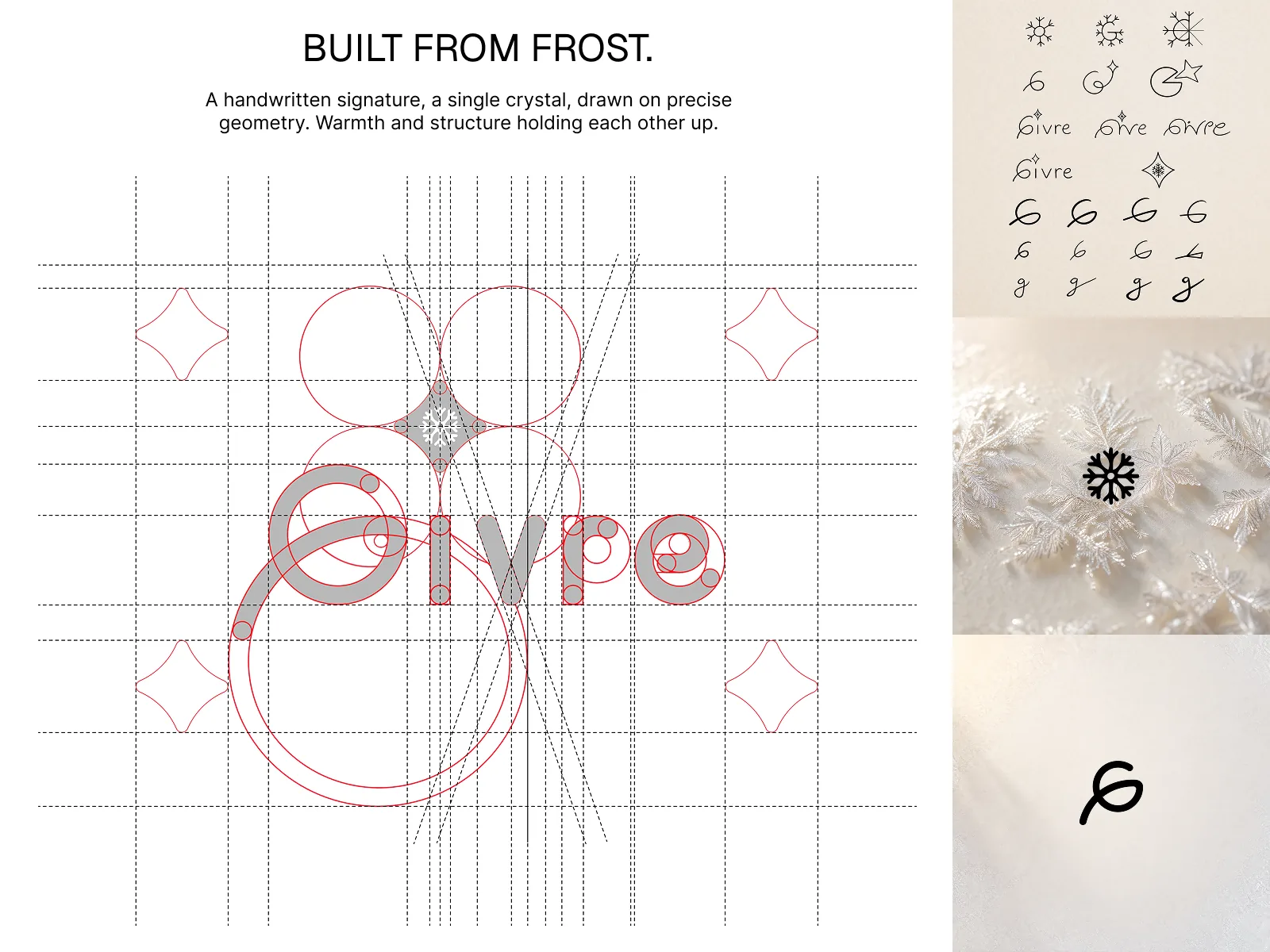 Givre — logo construction grid